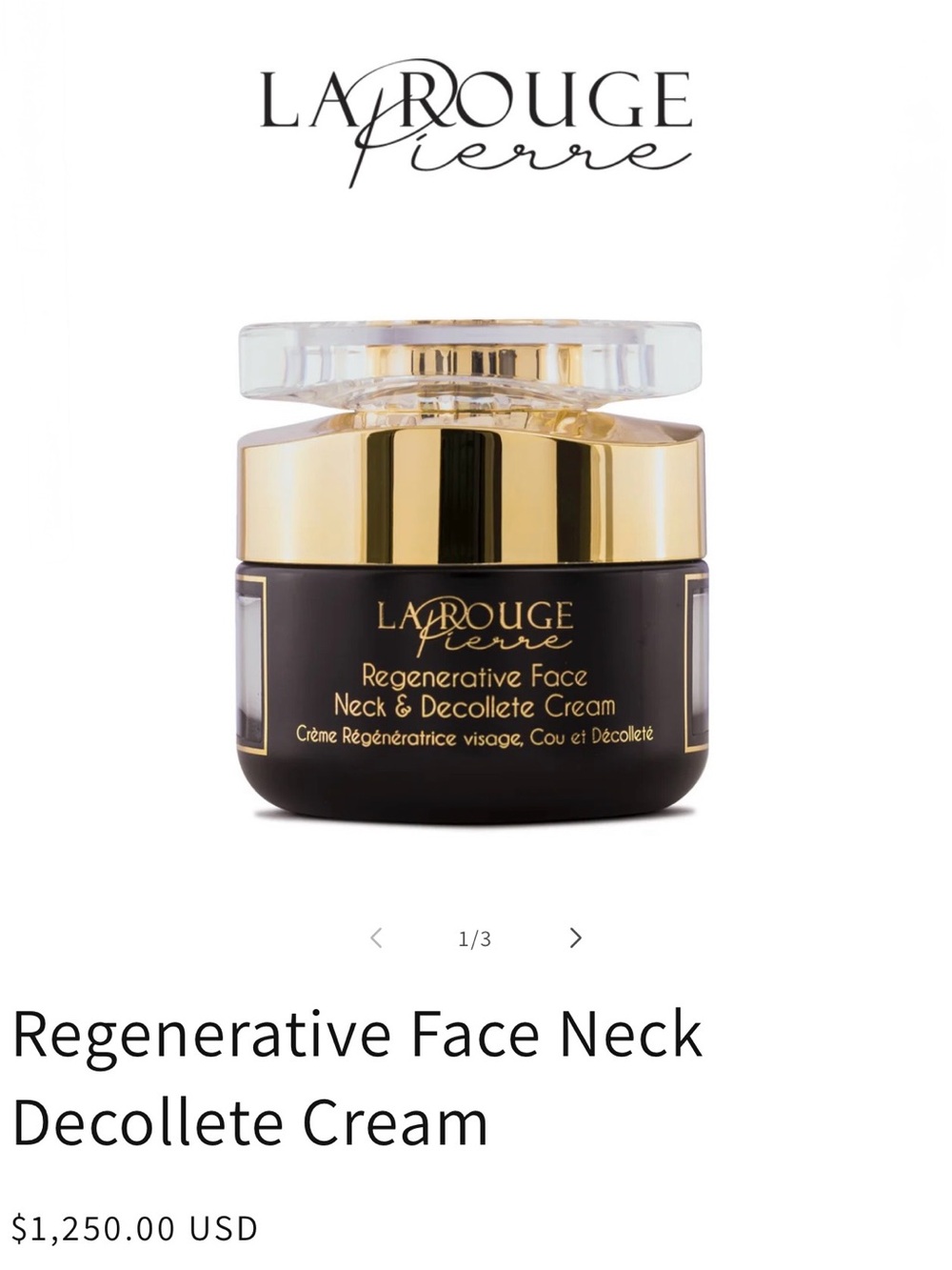 Regenerative Face, Neck & Décolleté Cream — Obsidian collection